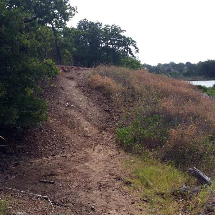 Little bit of a step-up close to the main pond Near South Pond Trail