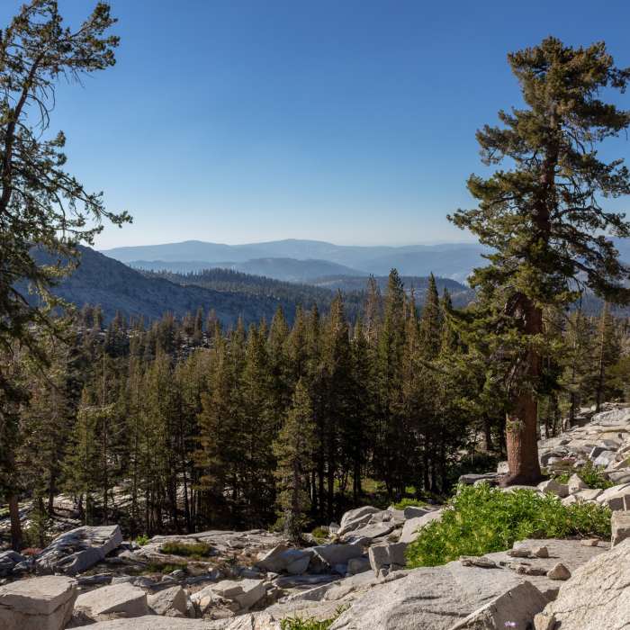View north from the ascent up Buena Vista Pass towards Horse Ridge Near Royal Arch and Buena Vista Lake Trail