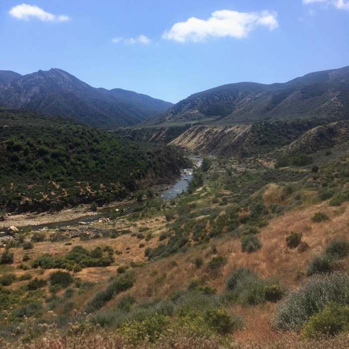 Near Sespe Hot Springs via Sespe River Trail