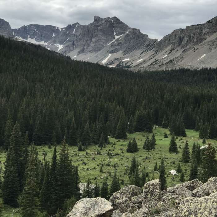 Looking west into Indian Peaks Wilderness Near Red Deer Lake