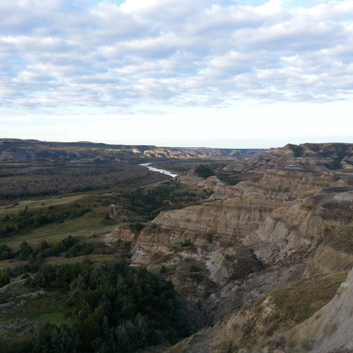 Looking southwest to the Little Missouri and the direction of travel. Near Caprock Coulee