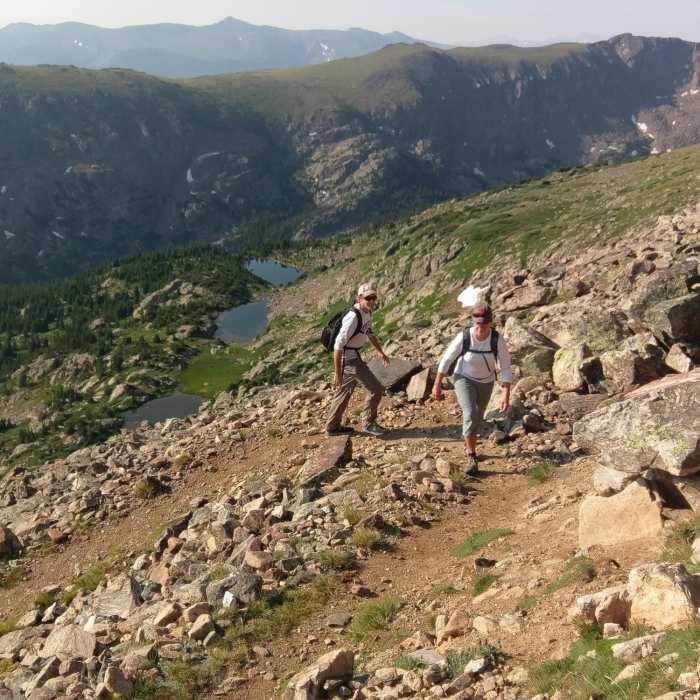 The wonderful views from each of the many, many switchbacks keep your mind off the climb! Near Notch Mountain
