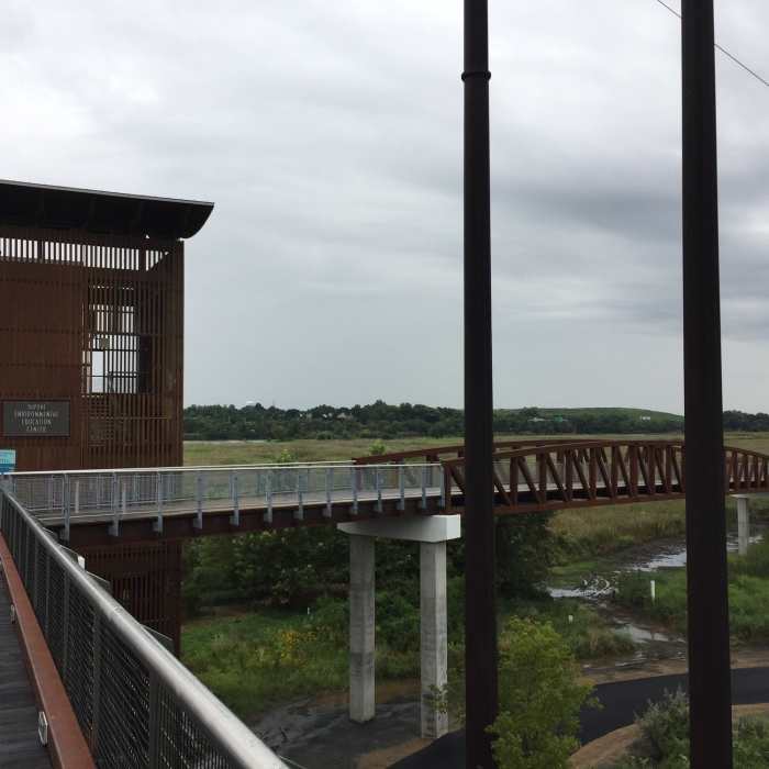 The Wilmington-end of the Jack A. Markell Trail. Near Jack A. Markell Trail