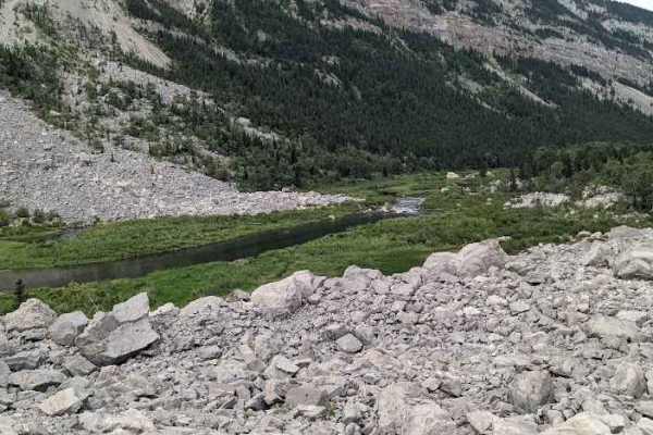 Frank Slide Old Road