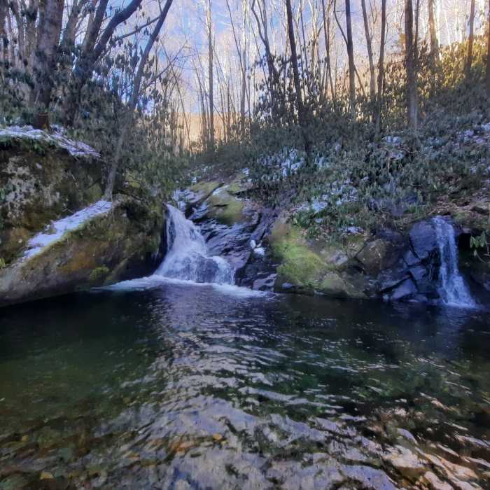 Gunter Fork Falls Near Balsam Crosby Figure 8