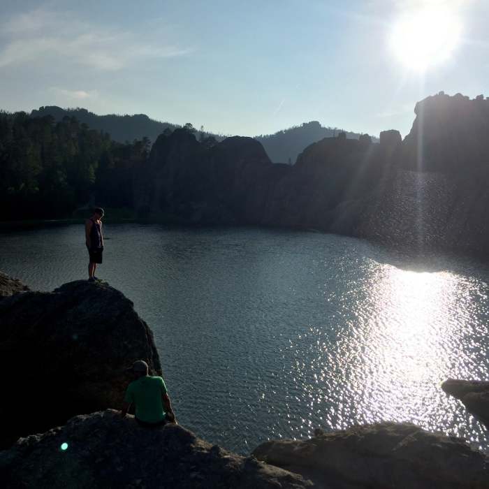 Some nice climbing on the rocks around Sylvan Lake. Near Black Elk Peak Loop