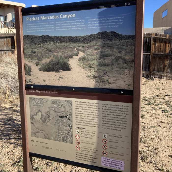 Near Piedras Marcadas Canyon Trail