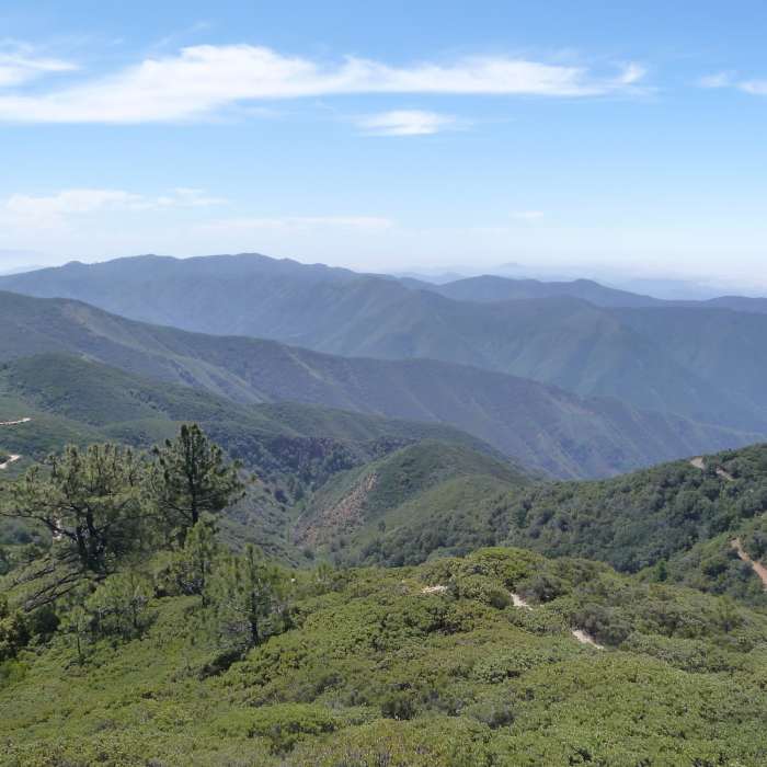Panoramic view Near Santiago Peak via Holy Jim Trail