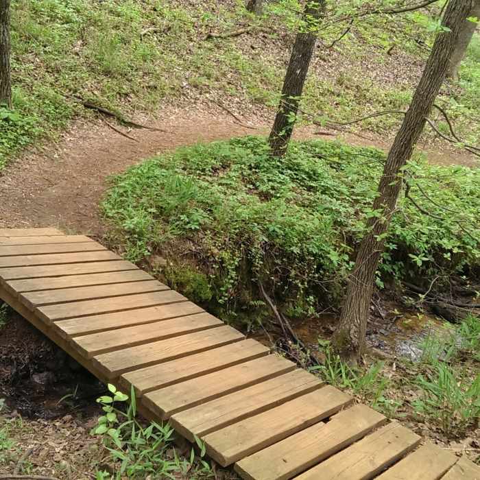 Creek crossing Near Tyler State Park Route