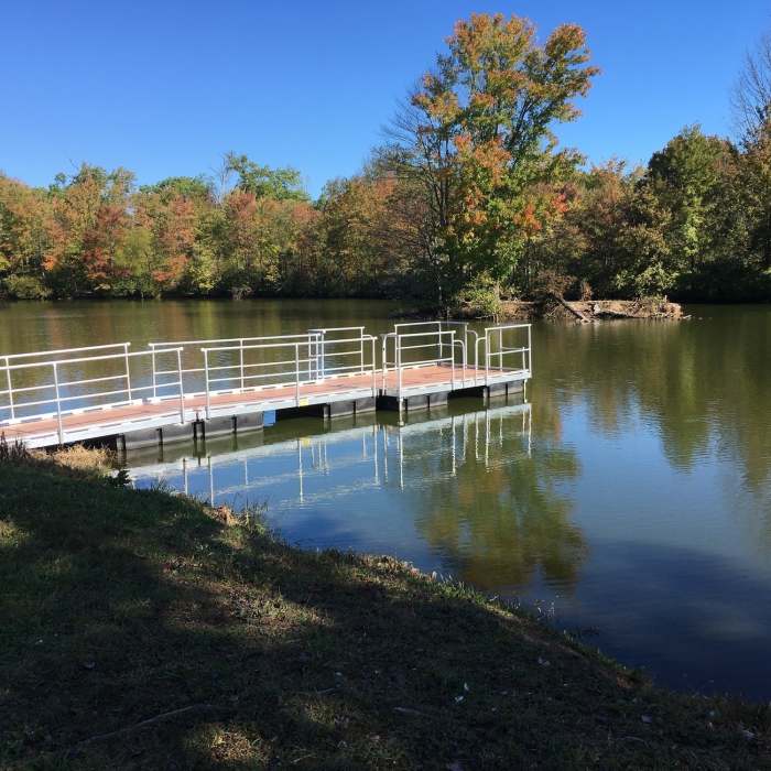 Fishing dock on Manny Pond Near Hoffman Park Loop