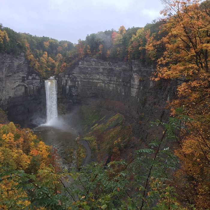 Taughannock Falls is sublime in the autumn. Near Taughannock Falls via Gorge Trail