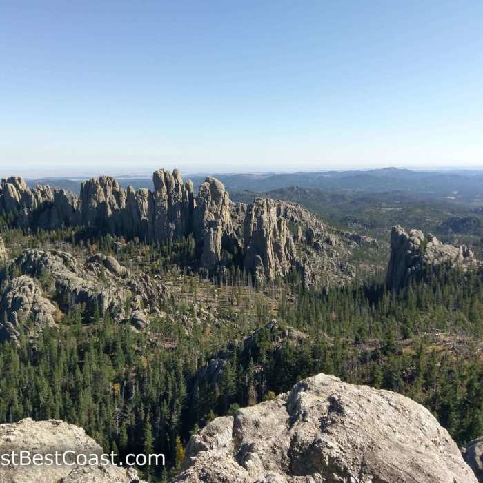 The Cathedral Spires seen from the summit of Little Devils Tower Near Little Devils Tower Trail #4