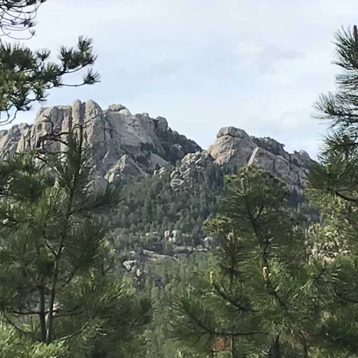 Mount Rushmore from The Centennial Trail. Near Horsethief Lake Loop