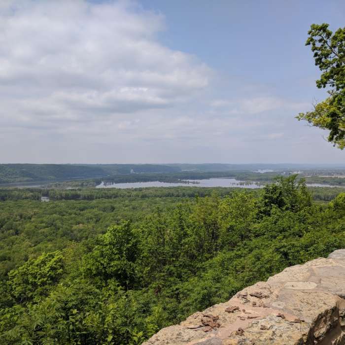 Overlooking the Mississippi! 500 ft up Near Sentinel Ridge Trail