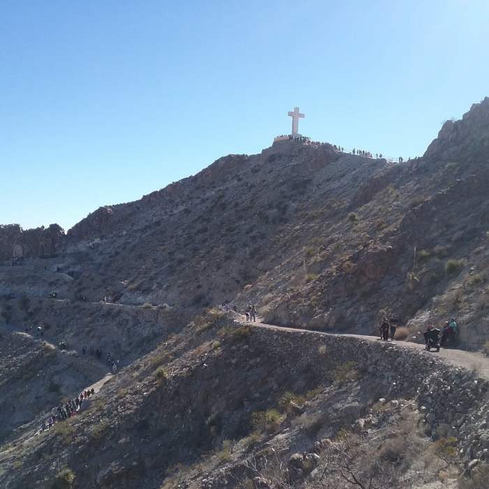 Almost there. Near Mount Cristo Rey