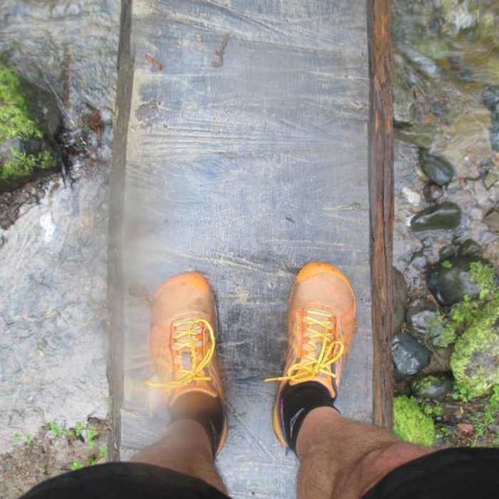 Careful on the bridges! Near Peabody Creek