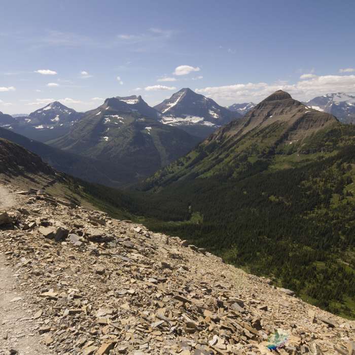 Looking south into the Upper Nyack region with Tinkham Mountain in the foreground. Near Dawson Pass
