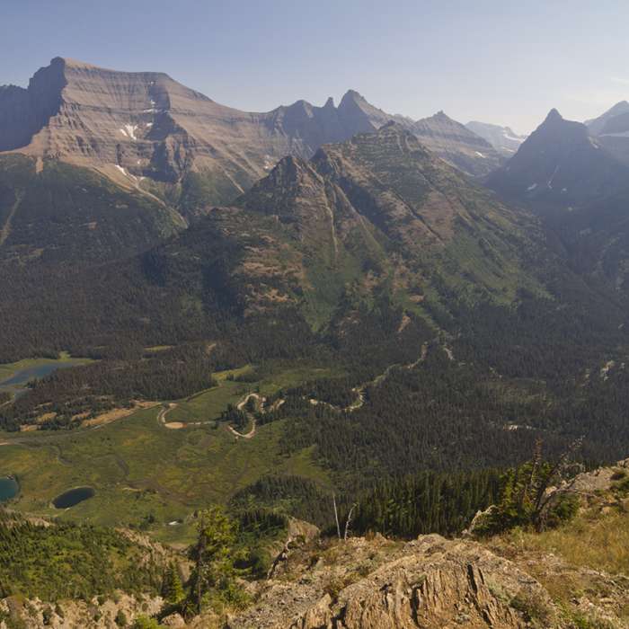 View of Kootenai Lakes from Porcupine Lookout. Near Porcupine Lookout