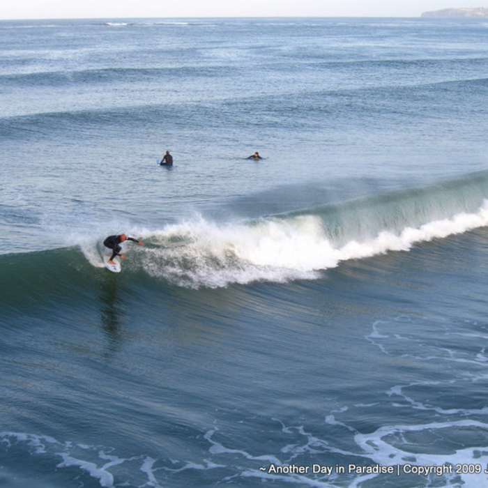 Ripping the curl. Near San Clemente Beach Trail