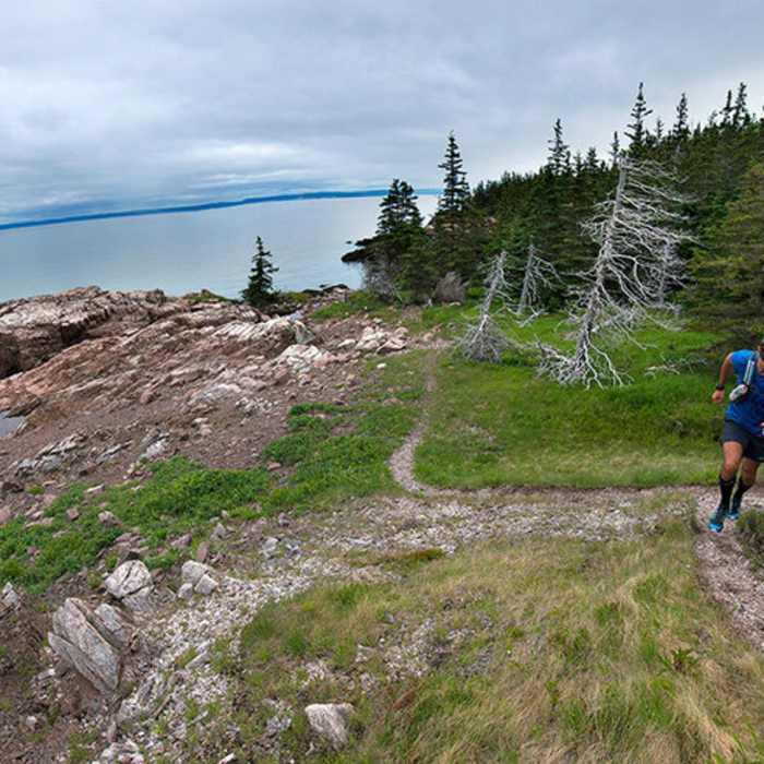 A stitched panoramic of Little Bald Rock that appeared in the July, Trail Runner Magazine #105 for the Favorite Trail feature. Near Cape Chignecto Provincial Park Loop