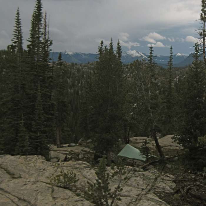 Camped in the Wilderness. Near Russel Creek Trail