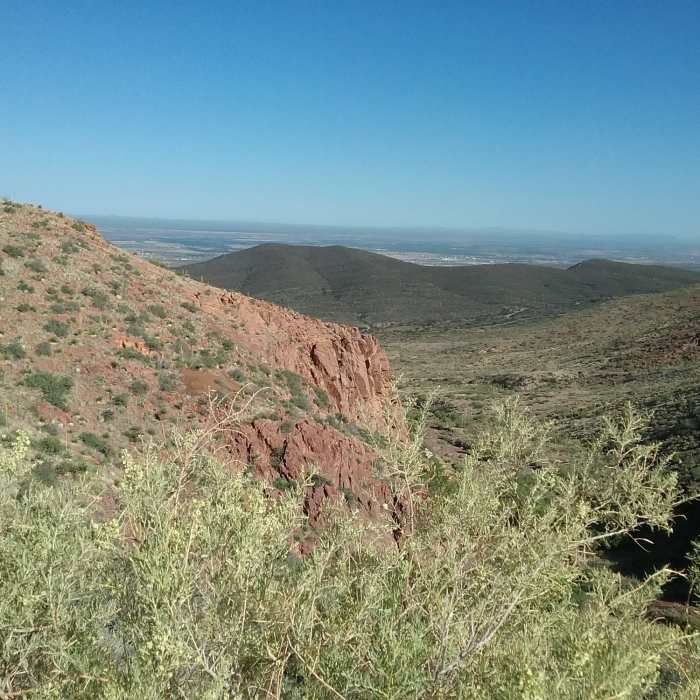 Looking west from the trail Near West Cottonwood Spring