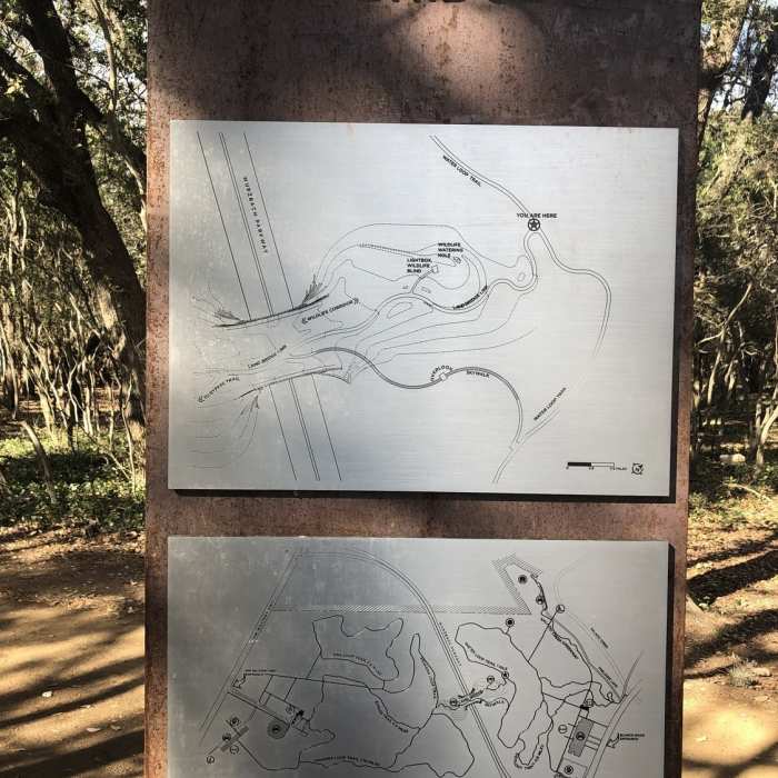 Sign at the Water Loop end of the Land Bridge Link Near Land Bridge Link