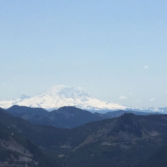 View of Rainier just before heading down to Mason Lake Near Ira Spring (Mason Lake) Trail #1038