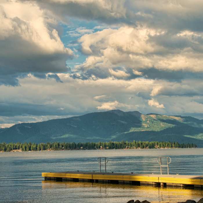 Clouds over Lake Almanor. Near Lake Almanor Recreation Trail