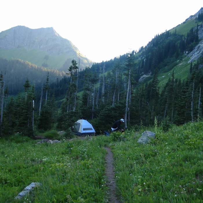Our first campsite Near Spider Gap - Buck Creek Pass Loop