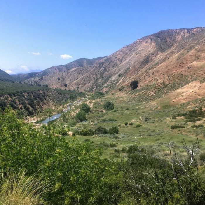 Near Sespe Hot Springs via Sespe River Trail