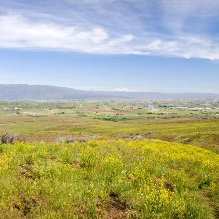 Looking at the valley and Mt Clemens. Near Snow Mountain Ranch Bench Trail