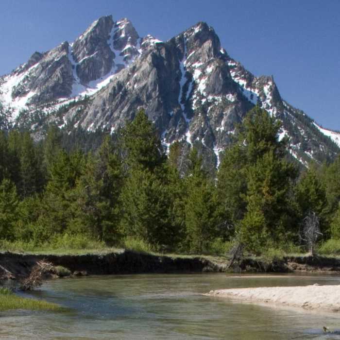 Near Stanley Lake Creek + Lady Face Falls