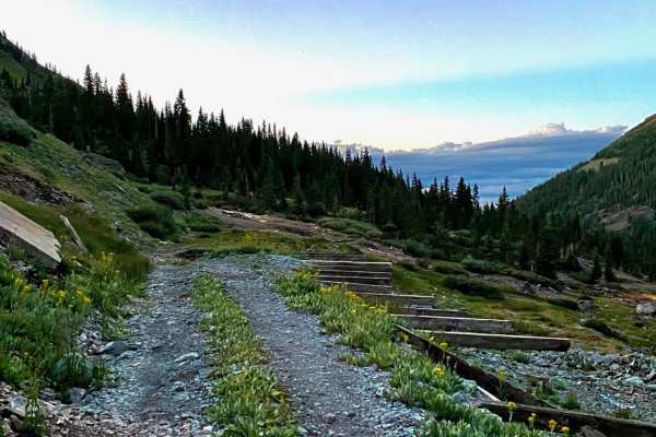 Old mine roads off of Imogene Pass Rd