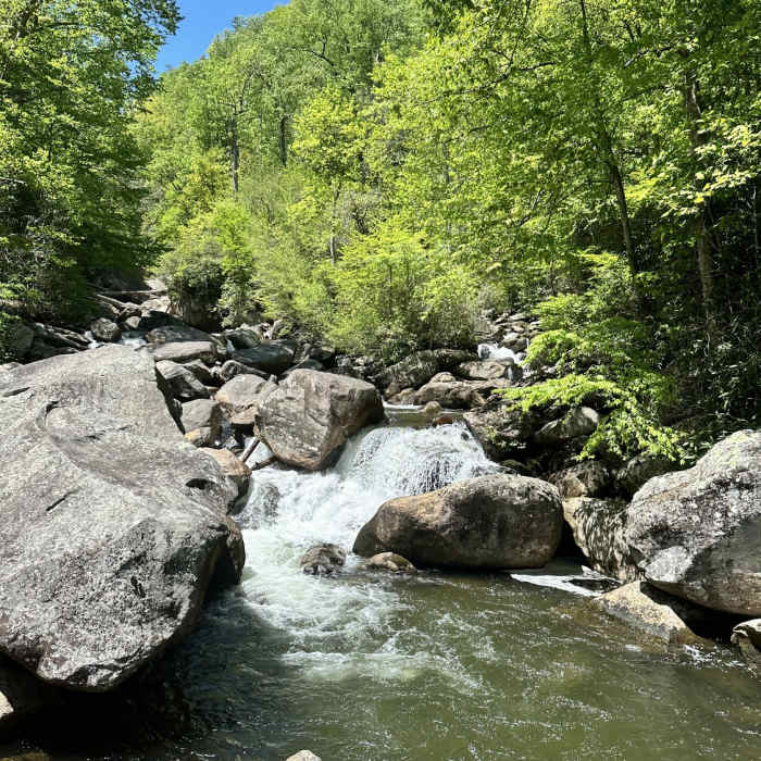Near Upper Whitewater Falls from Lower Trailhead