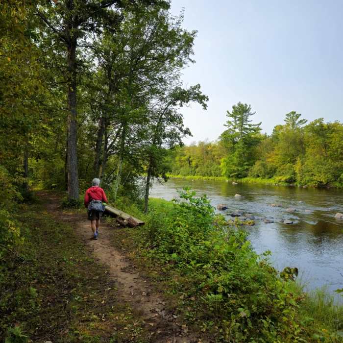 Going south along the Kettle River. Near Two Rivers Trail
