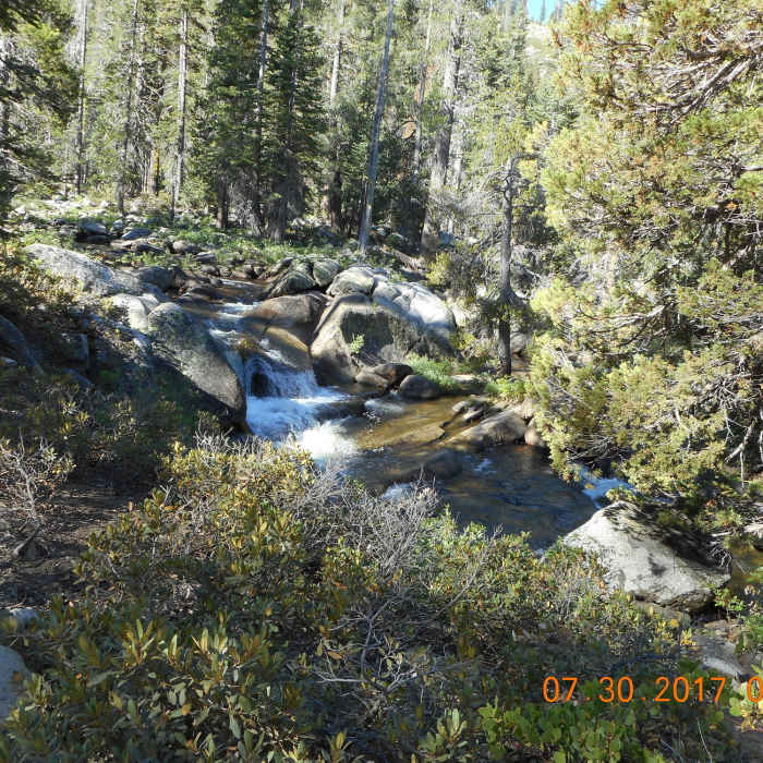 Pools running together into one stream. Near Indian Pools Trail