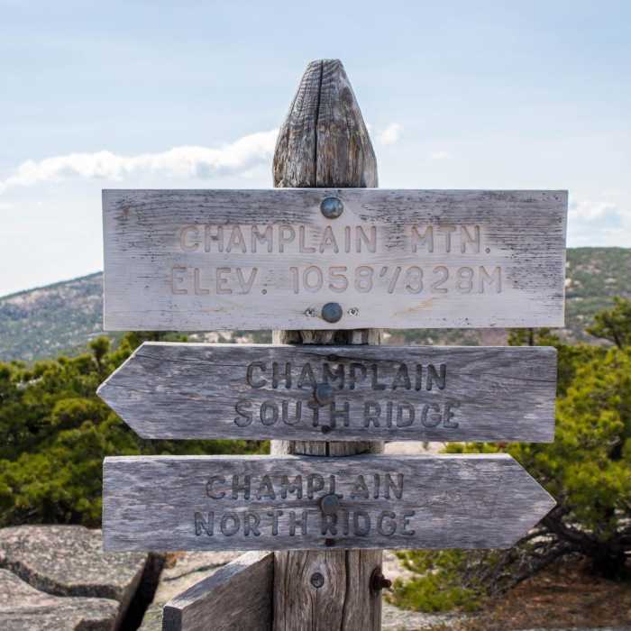 Near Champlain Mountain via South Ridge Trail Near Champlain Mountain via South Ridge Trail