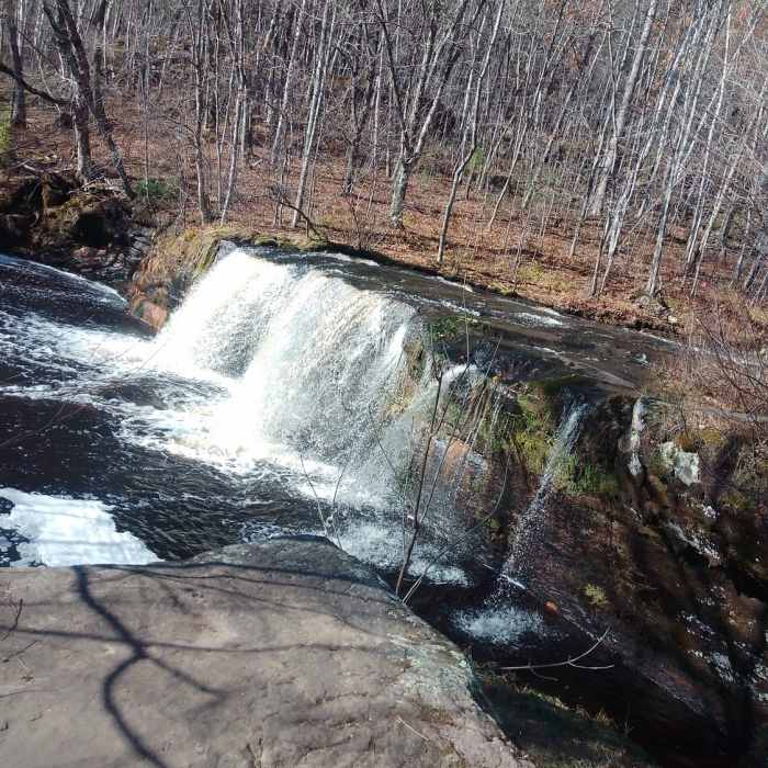 Waterfall at the end of the trail. Banning State Park Near Wolf Creek Trail