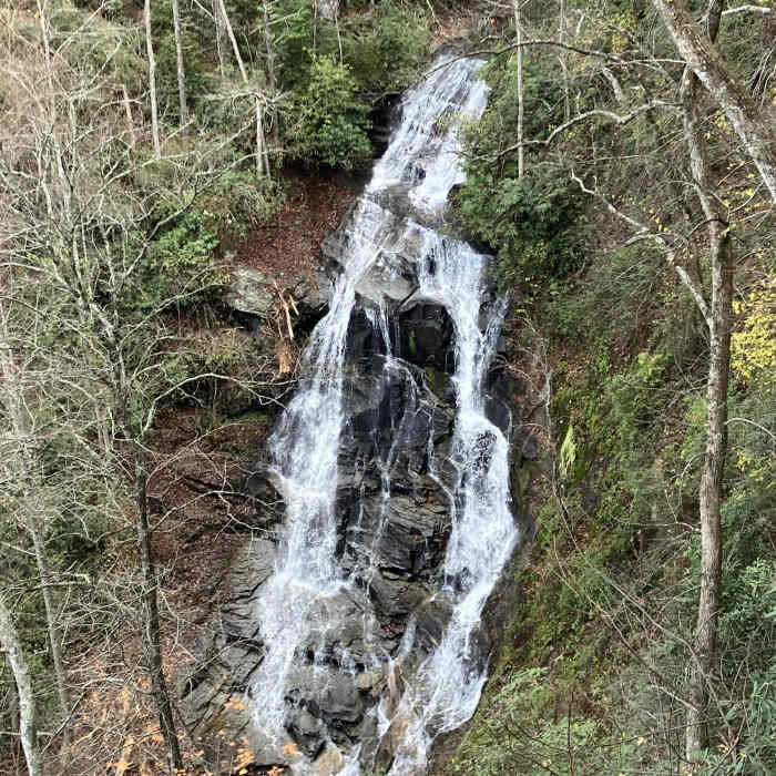 View of Beech Bottom Falls, from the viewing platform. Near Beech Bottom Falls Trail