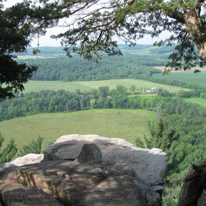 View from top of Gibraltar Rock. Near Ice Age Trail: Gibraltar Rock