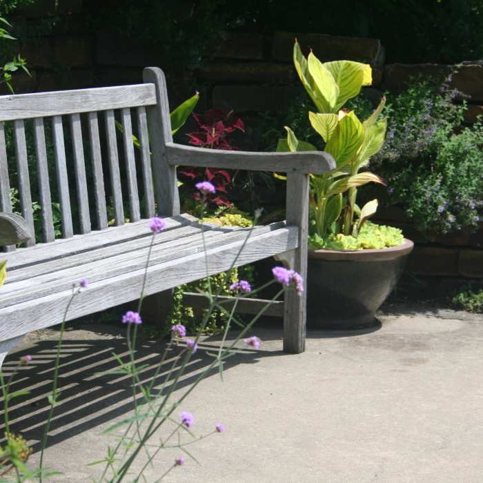 A pleasant place to sit-Island Garden at Powell Gardens Near Powell Gardens