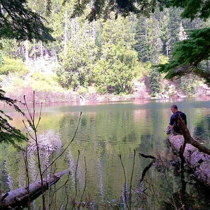Filtering water from Wagonwheel Lake. Near Wagonwheel Lake Trail