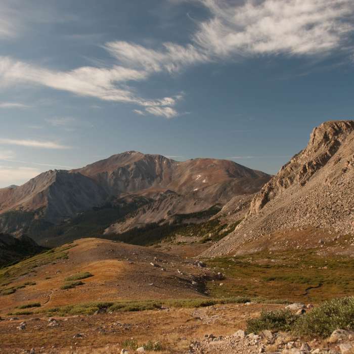 Mt. Yale dominates the view to the south. Near Horn Fork Basin