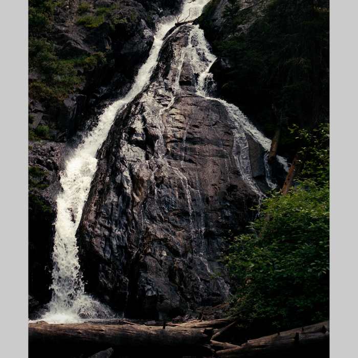 Falls about a mile along the trail. Near Pine Creek Falls