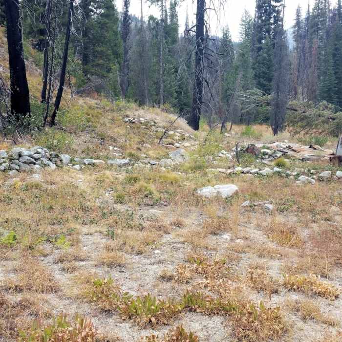 Spanish Town Site - This is what is left of Spanish Town today. The rock foundations are still pretty cool. Makes you wonder how hard life was when people actually lived here. Near Spanish Town Idaho