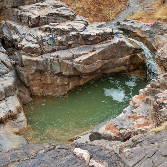 One of several nice watering holes in Big Dominguez Canyon. Near Big Dominguez Canyon