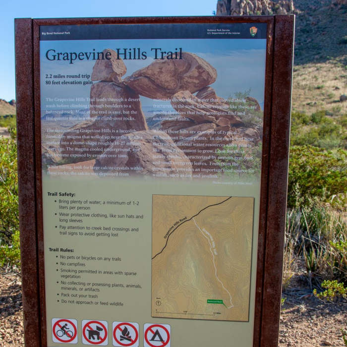 Near Balanced Rock via Grapevine Hills Trail Near Balanced Rock via Grapevine Hills Trail
