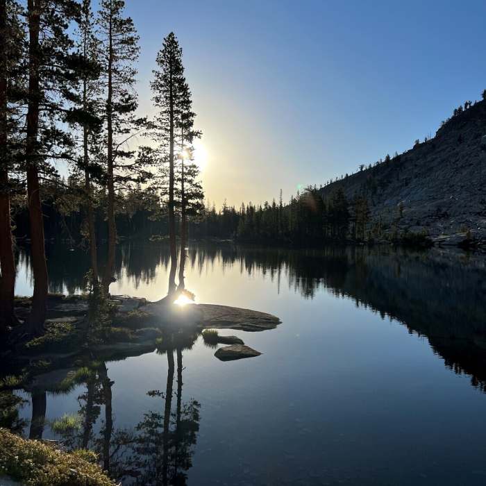 Lady Lake, looking east at sunrise Near Lady Lake