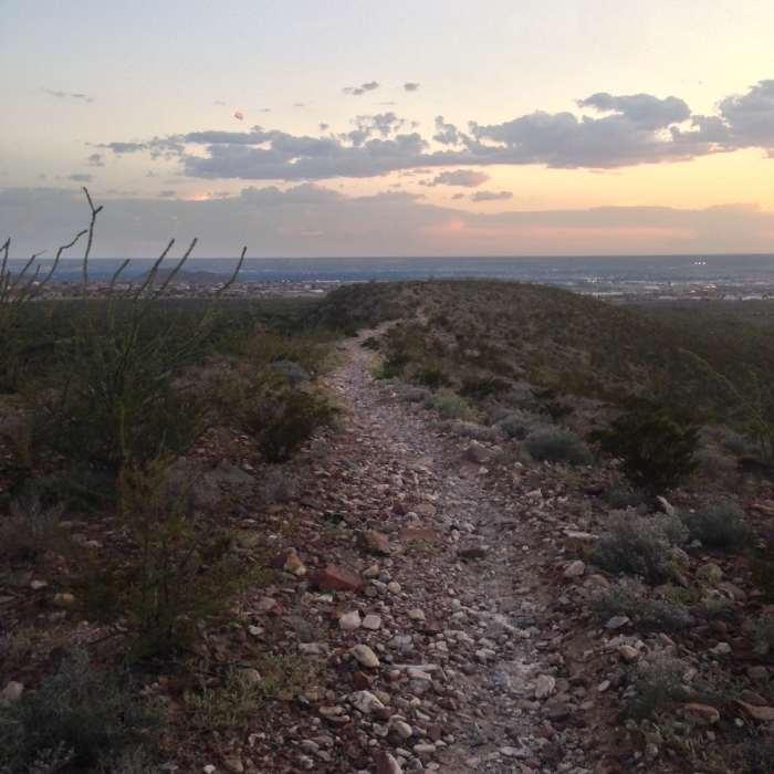 View along the hill ridge of Worm / Worm Shortcut. Near Worm